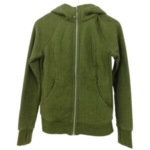 Lululemon Scuba Hoodie Light Cotton Fleece In Heathered Everglades Size 4